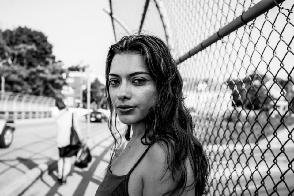 Woman in an urban setting
