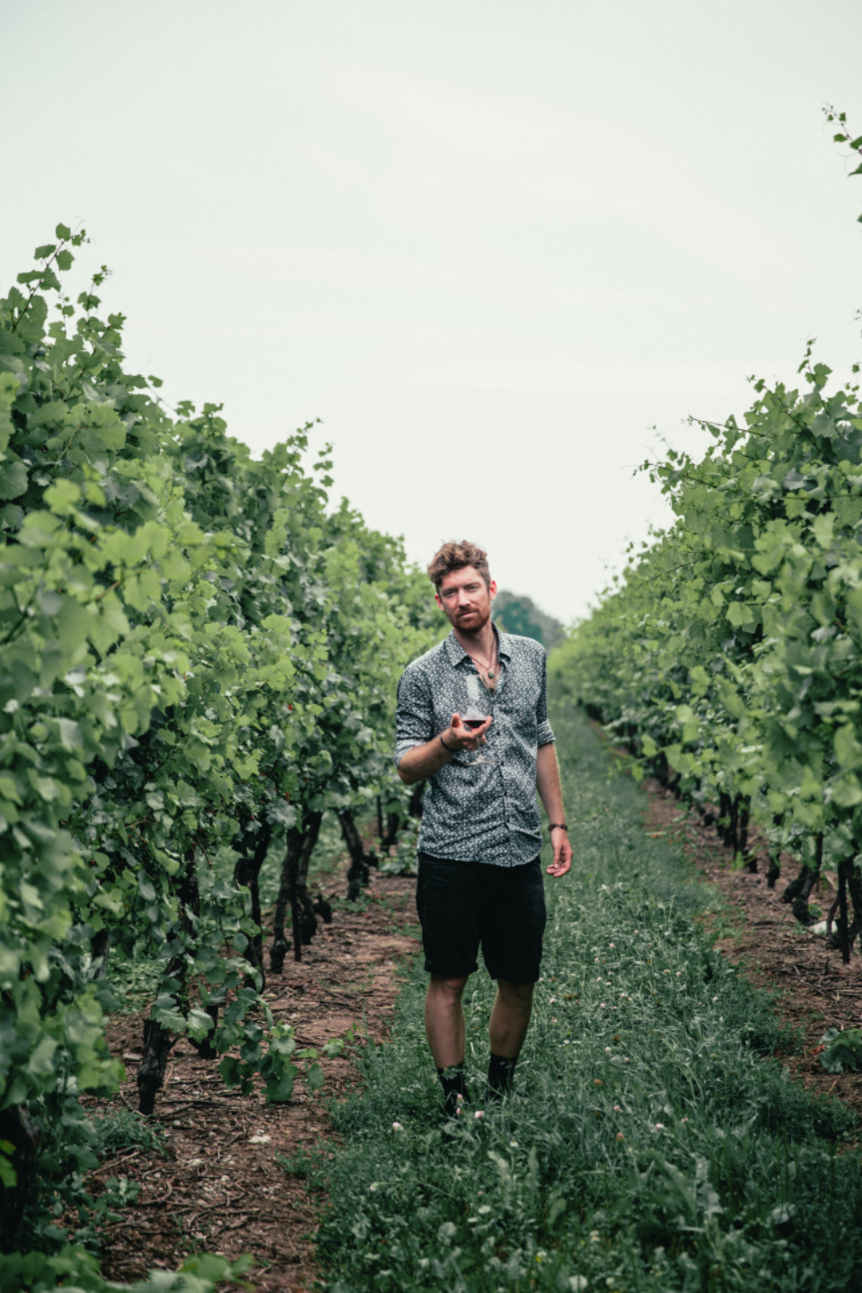 Man with a glass of wine